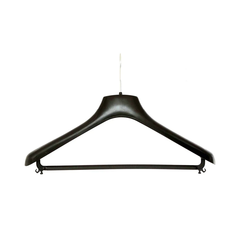Gruccia capospalla pantalone in plastica nera